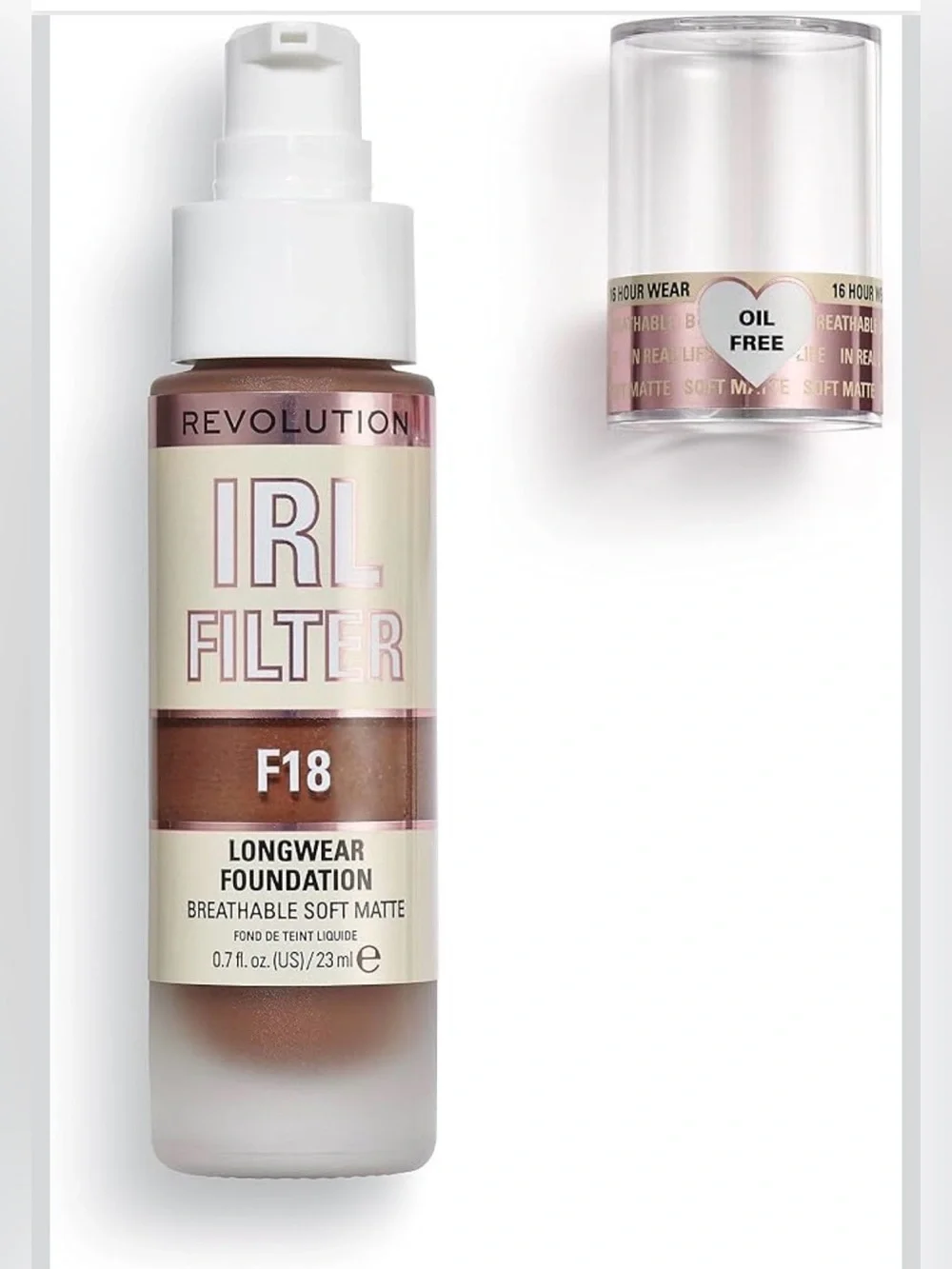 Revolution IRL Filter Longwear Foundation F18 Deep Brown